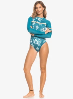 Roxy Life All Day Aloha - Langärmliger Badeanzug Für Frauen -Modereich Geschaft erjwr03669 roxyw bsk6 frt9