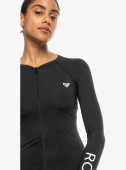 Roxy New Essentials - Langärmliger Rashguard Mit Reißverschluss Für Frauen -Modereich Geschaft erjwr03696 roxyw kvj0 frt3