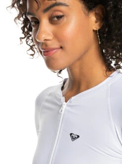 Roxy New Essentials - Langärmliger Rashguard Mit Reißverschluss Für Frauen -Modereich Geschaft erjwr03696 roxyw wbb0 frt3
