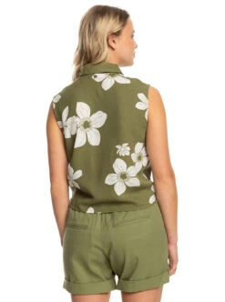 Roxy Tropical View - Ärmelloses Hemd Für Frauen -Modereich Geschaft erjwt03570 roxyw gng7 bck1