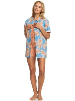 Roxy Another Sun - Kurzarm-Hawaiihemd Für Frauen -Modereich Geschaft erjwt03575 roxyw bjt6 frt9
