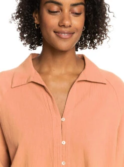 Roxy White Afternoon - Übergroßes Langarmshirt Für Frauen -Modereich Geschaft erjwt03577 roxyw ckl0 frt3