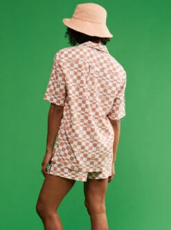 Roxy Aloha Sunset Check - Kurzärmliges Hemd Für Frauen -Modereich Geschaft erjwt03578 roxym wbk8 frt3