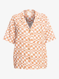 Roxy Aloha Sunset Check - Kurzärmliges Hemd Für Frauen -Modereich Geschaft erjwt03578 roxyv wbk8 frt1
