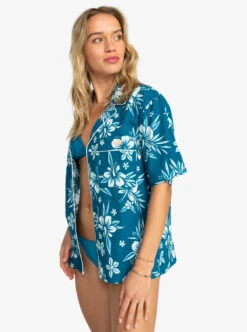 Roxy Life Button Up Mai Tai - Kurzärmliges Hemd Für Frauen -Modereich Geschaft erjwt03587 roxyw bsk6 frt2