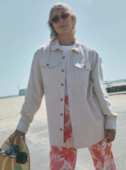 Roxy Let It Go - Langärmliges Kord-Hemd Für Frauen