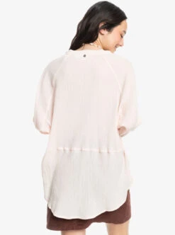 Roxy Blue Morning - Übergroßes Langarmshirt Für Frauen -Modereich Geschaft erjwt03593 roxyw nds0 bck1