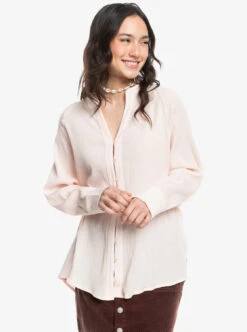 Roxy Blue Morning - Übergroßes Langarmshirt Für Frauen