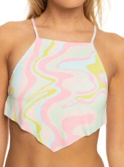 Roxy Tropics Hype - Crop-Bikinioberteil Für Frauen -Modereich Geschaft erjx305047 roxyw gbg3 frt3
