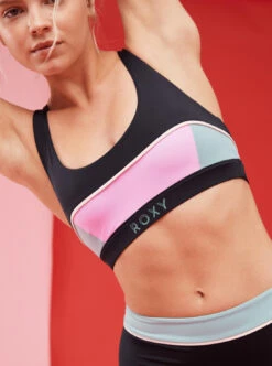 Roxy Active Athletic - Sportliches BH-Bikinioberteil Für Frauen -Modereich Geschaft erjx305076 roxym kvj0 frt1