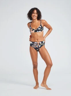 Roxy Hibiscus Wave - Bikiniunterteil Mit Mittelhohem Bund Für Frauen -Modereich Geschaft erjx404492 roxym xkng bck9