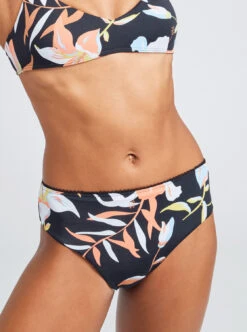 Roxy Hibiscus Wave - Bikiniunterteil Mit Mittelhohem Bund Für Frauen