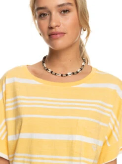 Roxy Stripy Sand - T-Shirt Für Frauen -Modereich Geschaft erjzt05459 roxyw nfk1 frt3