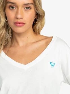 Roxy Life Love - Langärmliges Oberteil Mit V-Ausschnitt Für Frauen -Modereich Geschaft erjzt05516 roxyw wbk0 frt3