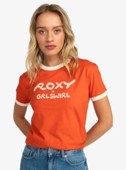 Roxy X Grl Swirl Ringer - T-Shirt Für Frauen -Modereich Geschaft erjzt05617 roxyw nme0 frt1