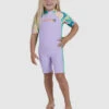 Roxy Paradisiac Island - Rashguard Mit 3/4 Ärmeln Und Reißverschluss Für Mädchen 2-7