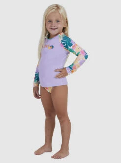 Roxy Paradisiac Island - Langarm-Rash-West-Set Für Mädchen 2-7 -Modereich Geschaft erlwr03267 roxyw gpn5 sd1