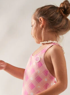 Roxy Flower Plaid - Badeanzug Für Mädchen 2-7 -Modereich Geschaft erlx103094 roxym mgj2 frt2