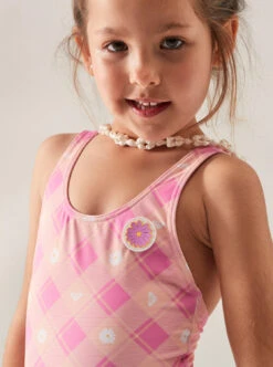 Roxy Flower Plaid - Badeanzug Für Mädchen 2-7 -Modereich Geschaft erlx103094 roxym mgj2 frt4