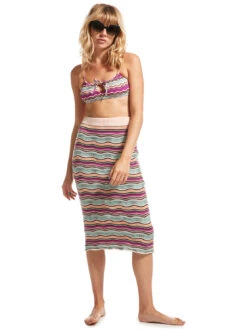 Roxy Sailing Flow - Gestrickter Schlauchrock Für Frauen -Modereich Geschaft urjkk03003 roxym nds4 bck4