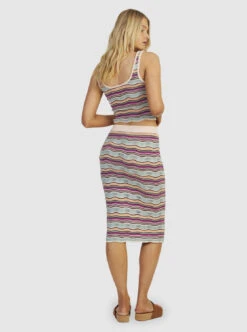 Roxy Sailing Flow - Gestrickter Schlauchrock Für Frauen -Modereich Geschaft urjkk03003 roxyw nds4 bck1