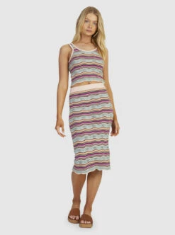 Roxy Sailing Flow - Gestrickter Schlauchrock Für Frauen -Modereich Geschaft urjkk03003 roxyw nds4 frt1